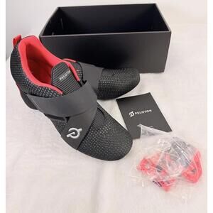 Peloton Altos 10 Mens 11.5 Womens Cycling Shoes Black Red Cleats Sneakers New